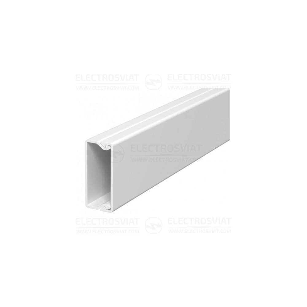 КАБЕЛЕН КАНАЛ - OBO - 15Х40Х2000, С ПЕРФОРАЦИЯ НА ДЪНОТО, БЯЛ, WDK15040RW