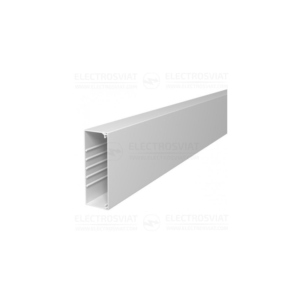 КАБЕЛЕН КАНАЛ - OBO - 170Х60Х2000, С ПЕРФОРАЦИЯ НА ДЪНОТО, БЯЛ, WDK60170RW
