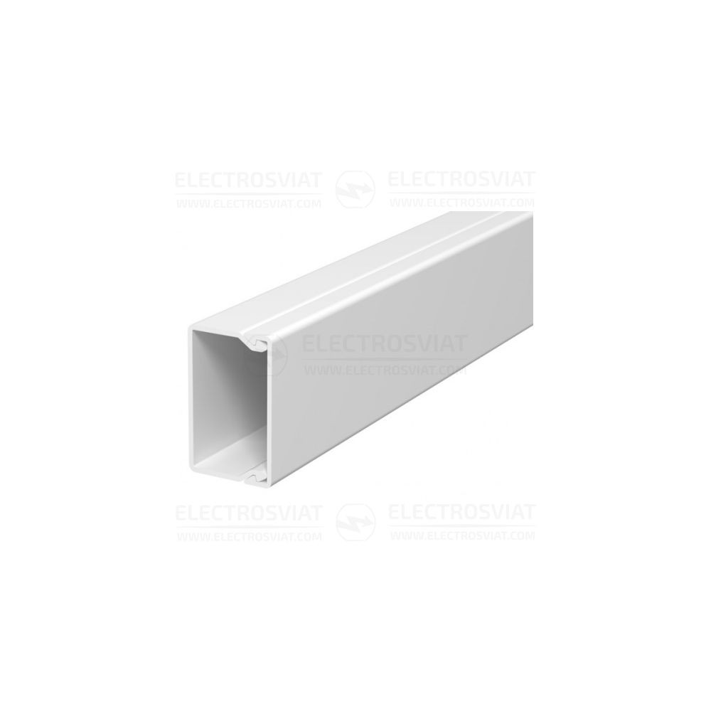 КАБЕЛЕН КАНАЛ - OBO - 40Х25Х2000, С ПЕРФОРАЦИЯ НА ДЪНОТО, БЯЛ, WDK25040RW