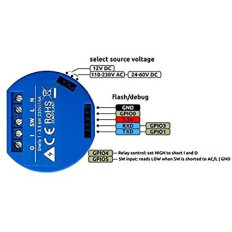 МИКРОМОДУЛ SMART РЕЛЕ 1Х ON/OFF, 16A, ИЗИСКВА НЕУТРАЛА, SHELLY 1 /ДО ИЗЧЕРПВАНЕ/