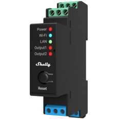 ИМПУЛСНО SMART РЕЛЕ 2Х ON/OFF 16A (25A) С МЕРИТЕЛ ЗА DIN МОНТАЖ, SHELLY PRO 2PM