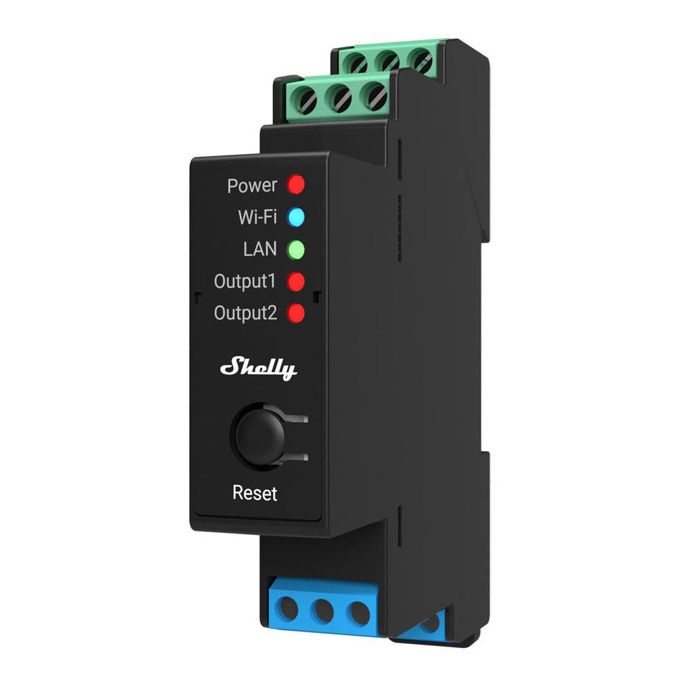 ИМПУЛСНО SMART РЕЛЕ 2Х ON/OFF 16A (25A) С МЕРИТЕЛ ЗА DIN МОНТАЖ, SHELLY PRO 2PM ИМПУЛСНО SMART РЕЛЕ 2Х ON/OFF 16A (25A) С МЕРИТЕЛ ЗА DIN МОНТАЖ, SHELLY PRO 2PM