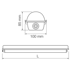 LED ИНДУСТРИАЛНО ОСВ. ТЯЛО PC 4000K, 220V-240V AC, 1,50M 22W, 5600LM