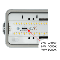 LED ИНДУСТРИАЛНО ОСВЕТИТЕЛНО ТЯЛО CCT PC, 1.50М, 31W/39W/47W/55W, 220V-240V AC, IP66, 3000K/4000K/6500K