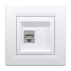 КОМПЮТЪРНА РОЗЕТКА RJ45, КАТ. 5E, STP, БЯЛА, СЕРИЯ ASFORA