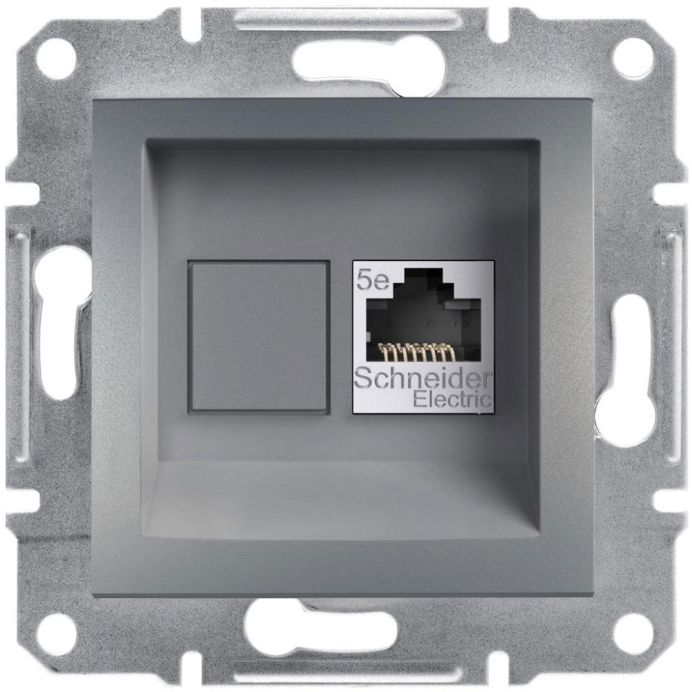КОМПЮТЪРНА РОЗЕТКА RJ45, КАТ. 5E, UTP, СТОМАНА, СЕРИЯ ASFORA