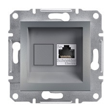 КОМПЮТЪРНА РОЗЕТКА RJ45, КАТ. 5E, UTP, СТОМАНА, СЕРИЯ ASFORA