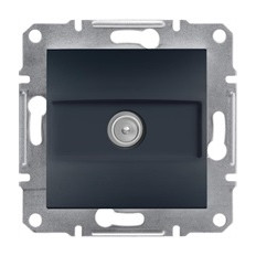 TV РОЗЕТКА КРАЙНА 1DB, АНТРАЦИТ, СЕРИЯ ASFORA