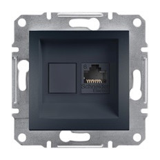 КОМПЮТЪРНА РОЗЕТКА RJ45, КАТ. 6, UTP, АНТРАЦИТ, СЕРИЯ ASFORA