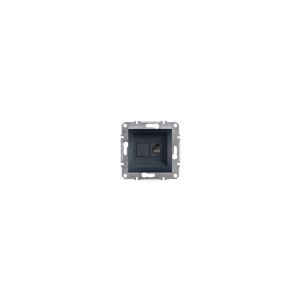 КОМПЮТЪРНА РОЗЕТКА RJ45, КАТ. 6, UTP, АНТРАЦИТ, СЕРИЯ ASFORA