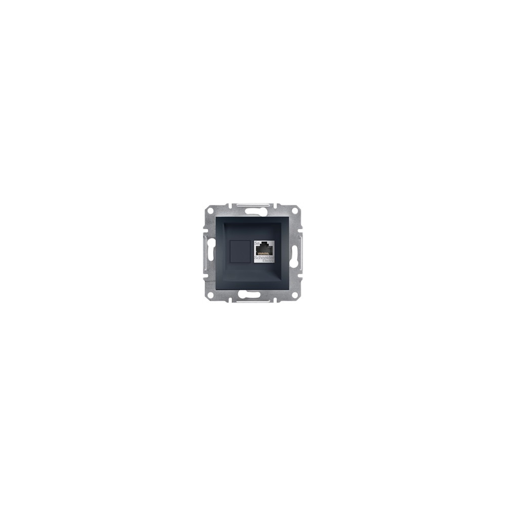 КОМПЮТЪРНА РОЗЕТКА RJ45, КАТ. 5E, UTP, АНТРАЦИТ, СЕРИЯ ASFORA