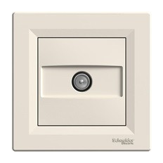 TV РОЗЕТКА КРАЙНА 1DB, КРЕМ, СЕРИЯ ASFORA