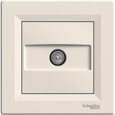 TV РОЗЕТКА КРАЙНА 1DB, КРЕМ, СЕРИЯ ASFORA