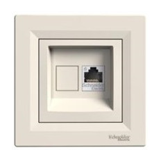 КОМПЮТЪРНА РОЗЕТКА RJ45, КАТ. 6, UTP, КРЕМ, СЕРИЯ ASFORA