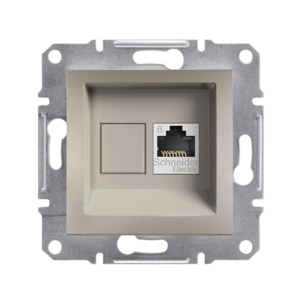 КОМПЮТЪРНА РОЗЕТКА RJ45, КАТ. 6, UTP, БРОНЗ, СЕРИЯ ASFORA