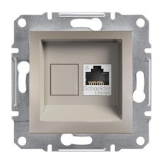 КОМПЮТЪРНА РОЗЕТКА RJ45, КАТ. 6, UTP, БРОНЗ, СЕРИЯ ASFORA