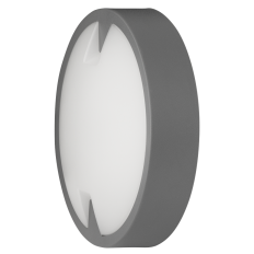 LED ВОДОУСТОЙЧИВА ПЛАФОНИЕРА КРЪГ, СИВА, 12W, 4000K, 220-240V AC, НЕУТРАЛНА СВЕТЛИНА, IP65