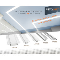 АЛУМИНИЕВ ПРОФИЛ ЗА ГИПСОКАРТОН 3 М, 21 ММ