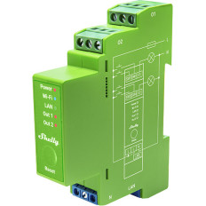 ДИМЕР SMART 2Х 200VA С МЕРИТЕЛ ЗА DIN МОНТАЖ SHELLY PRO DIMMER 2PM