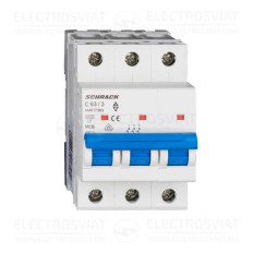 МИНИАТЮРЕН ПРЕКЪСВАЧ AMPARO 6KA, C 63A, 3P