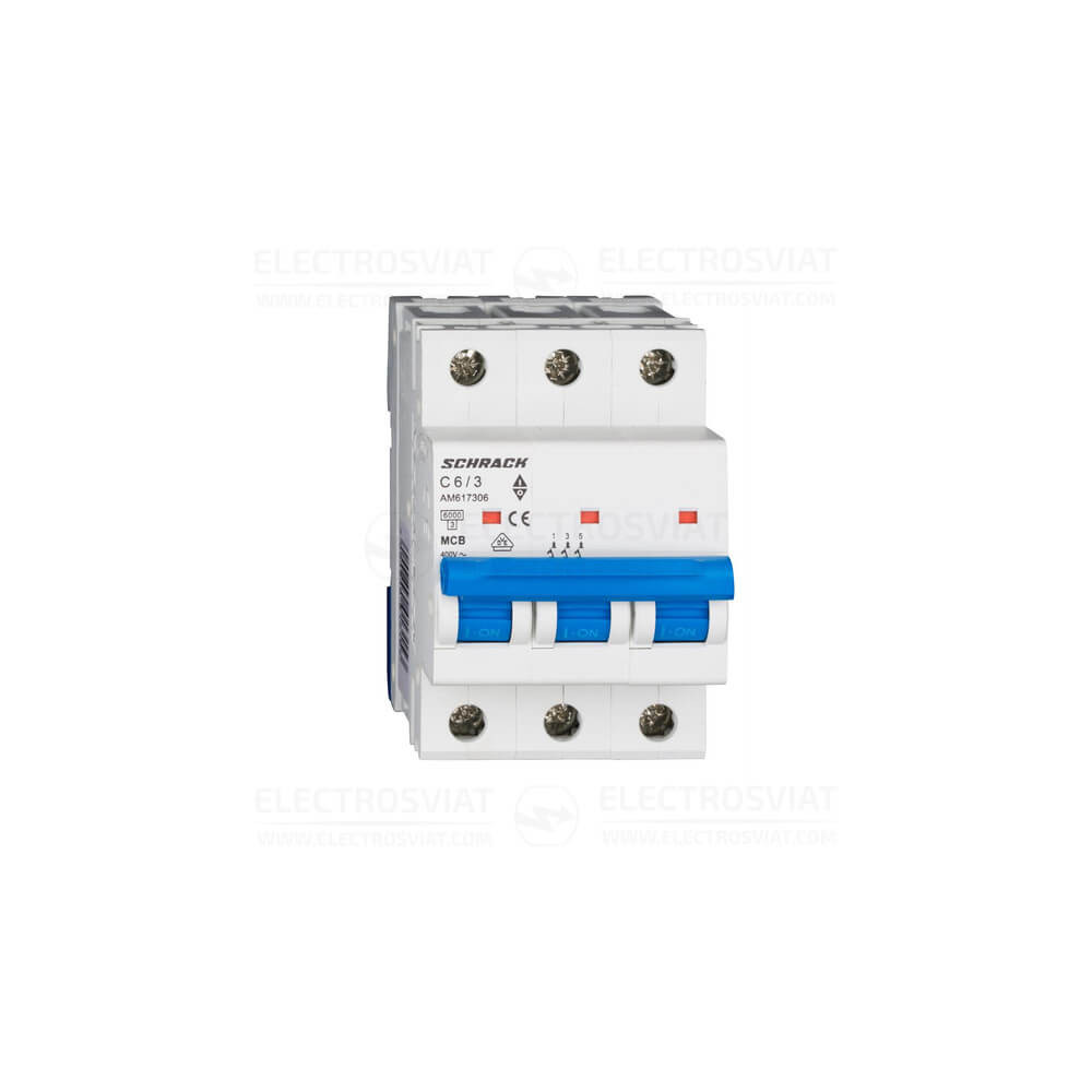 МИНИАТЮРЕН ПРЕКЪСВАЧ AMPARO 6KA, C 6A, 3P
