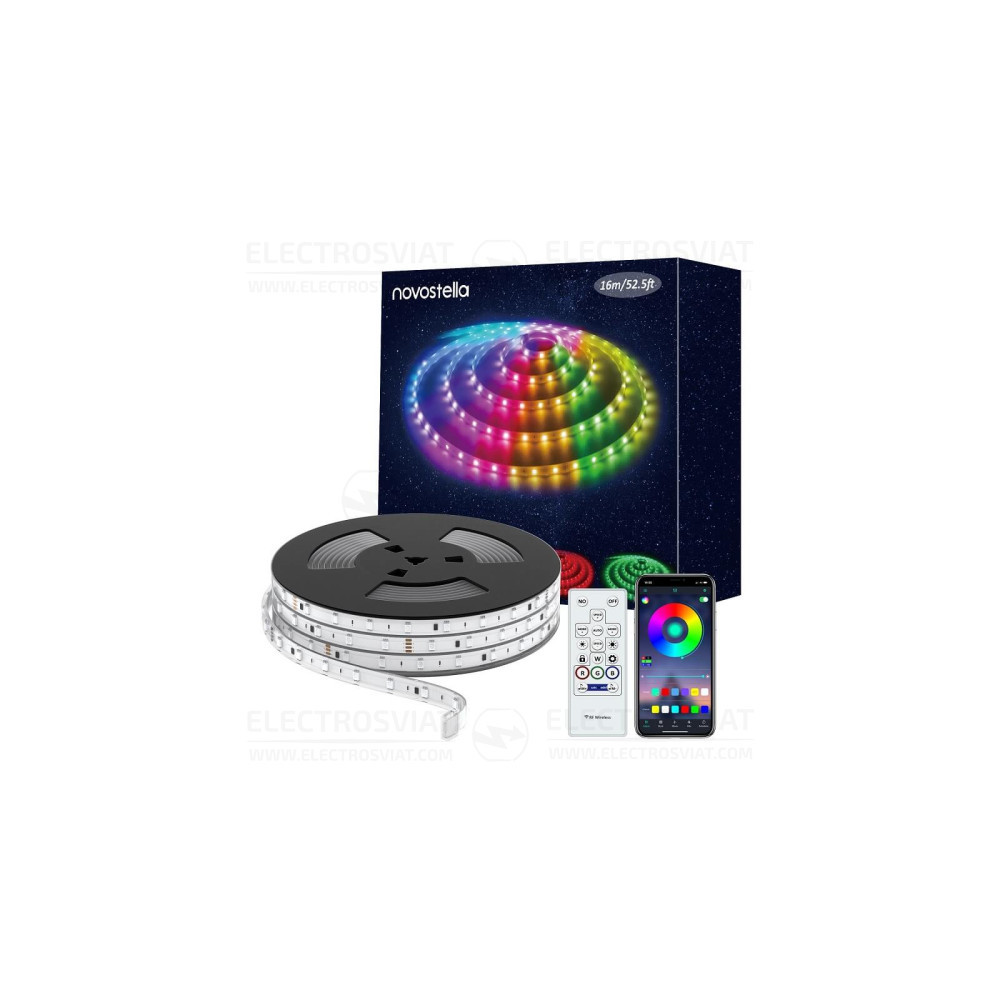 RGBIC LED ЛЕНТА ВЪНШНА ВОДОУСТОЙЧИВА BLUETOOTH+RF 16М