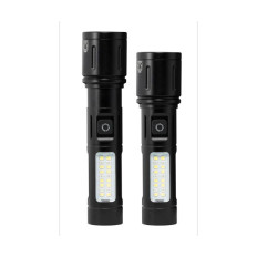LED ФЕНЕР СЪС ЗУУМ И СТРАНИЧНО СВЕТЕНЕ 8W/8W, 6500K/5500K, 5V DC, IP44