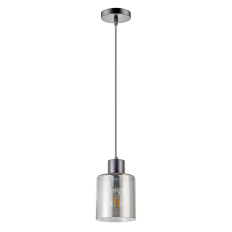 ВИСЯЩО ОСВЕТИТЕЛНО ТЯЛО, СТЪКЛЕНО, 1M, E27, 220-240V AC, ЧЕРНО