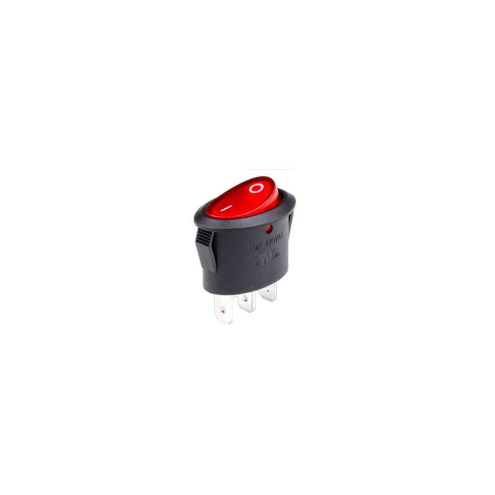 ROCKER ПРЕВКЛЮЧВАТЕЛ, 2 ПОЗИЦИИ, OFF-ON, 6A/250VAC, ОТВОР 22Х14MM