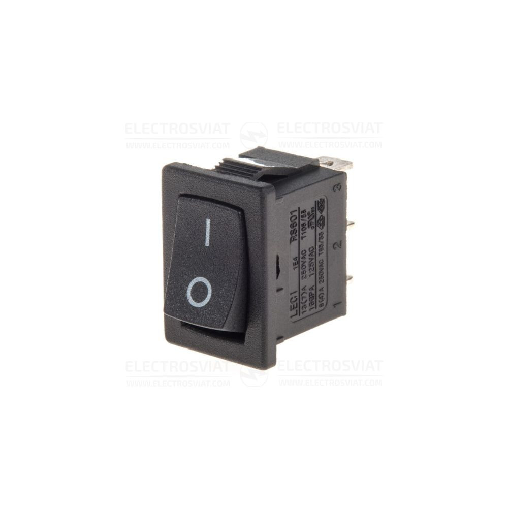 ROCKER ПРЕВКЛЮЧВАТЕЛ, 2 ПОЗИЦИИ, ON-ON, 10A/250VAC, ОТВОР 19X13MM
