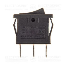 ROCKER ПРЕВКЛЮЧВАТЕЛ, 2 ПОЗИЦИИ, ON-ON, 10A/250VAC, ОТВОР 19X13MM