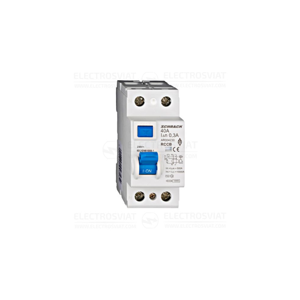 ДЕФЕКТНО ТОКОВА ЗАЩИТА AMPARO 10KA, 40A, 2P, 300MA, ТИП AC