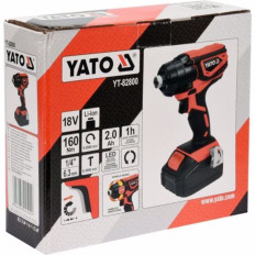 Акумулаторен ударен винтоверт YATO 82800, 1/4" HEX, 18 V, 160 Nm, 1 х 2 Аh