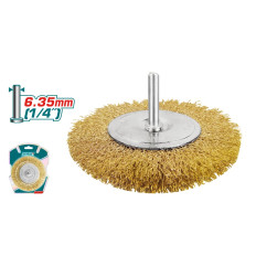 Дисковидна телена четка с опашка TOTAL