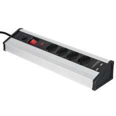 Разклонител, desktop, алуминий, 3 м, USB