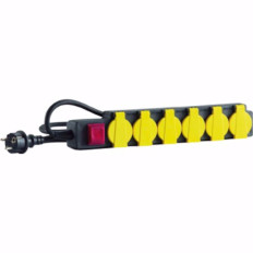 Разклонител HEDI, 6 гнезда, 3 м