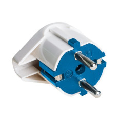 ЪГЛОВ ЩЕПСЕЛ 2P+E, 16A, 250V, БЯЛ