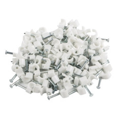 КАБЕЛЕН КЛИПС LANBERG CABLE CLIPS 3,5MM 100PCS, БЕЛИ