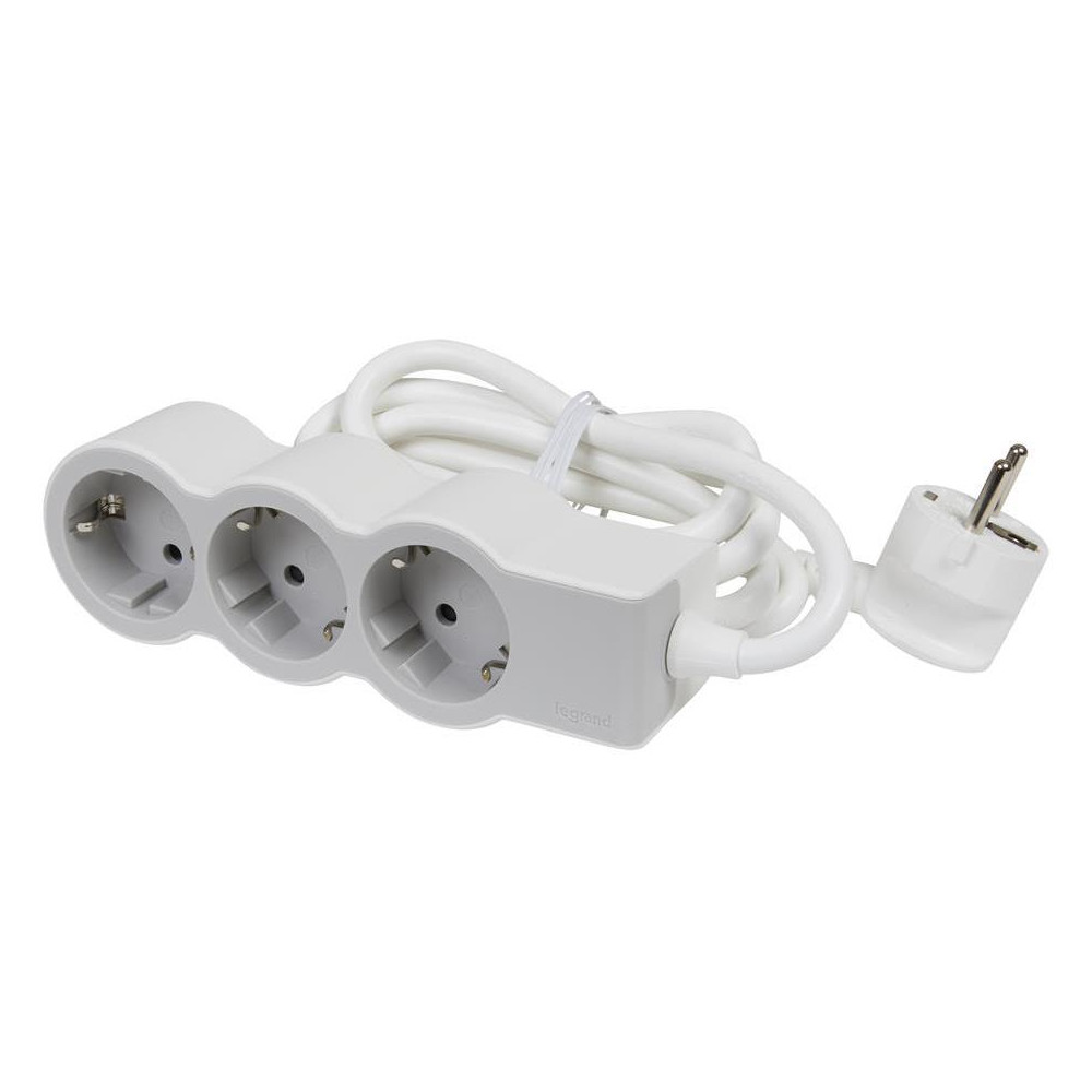 РАЗКЛОНИТЕЛ, БЯЛ, 3X2P+E, КАБЕЛ 1.5M, STANDARD