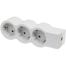РАЗКЛОНИТЕЛ, БЯЛ, 3X2P+E, БЕЗ КАБЕЛ, STANDARD