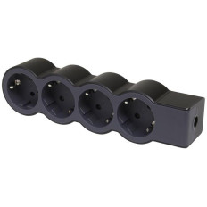 РАЗКЛОНИТЕЛ, ЧЕРЕН, 4X2P+E, БЕЗ КАБЕЛ, STANDARD