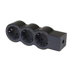 РАЗКЛОНИТЕЛ, ЧЕРЕН, 3X2P+E, БЕЗ КАБЕЛ, STANDARD