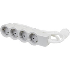 РАЗКЛОНИТЕЛ, БЯЛ, 4X2P+E С КАБЕЛ 5 М, STANDARD