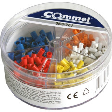 Кутия с кабелни накрайници 0,5мм2-50, 0,75мм2-100, 1мм2-100, 1,5мм2-100 и 2,5мм2-50 броя Commel