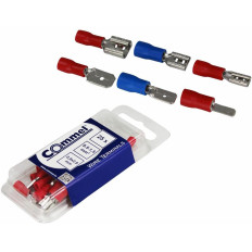 Кабелна обувка мъжка+женска за кабел 1.5-2.5мм2 с размер 0.8х4.75мм в блистер 10+10 бр. Commel