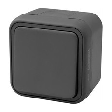 Еднополюсен ключ за открит монтаж IP55 цвят Антрацит Bura Commel