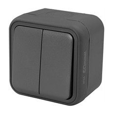 Сериен ключ за открит монтаж IP55 цвят Антрацит Bura Commel