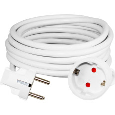 Удължител 4 метра кабел H05VV-F 3G1.5мм2 бял Commel