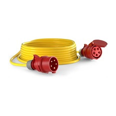 Удължител 10 метра кабел AT N07V3V3-F 5G2.5мм2 жълт IP44 Commel