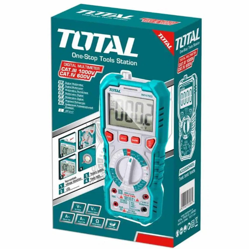 Мултицет дигитален TOTAL, 1000 V Мултицет дигитален TOTAL, 1000 V
